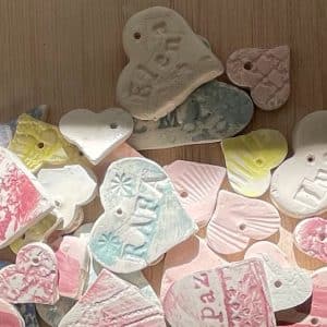 Corazones de cerámica
